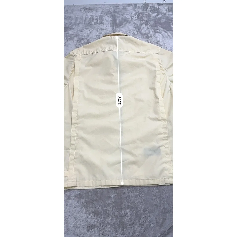 Vintage Arnold Palmer Weatherflight Jacket 42L Robert Lewis Beige Golf Zipper